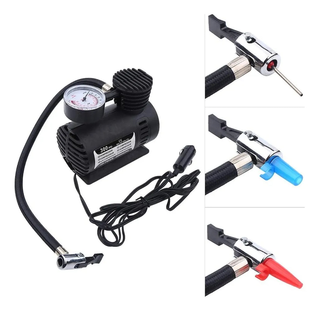Compresor Aire Mini 12v 300 Psi Portátil Neumáticos