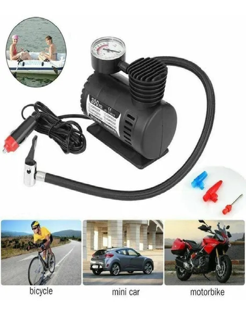 Compresor Aire Mini 12v 300 Psi Portátil Neumáticos
