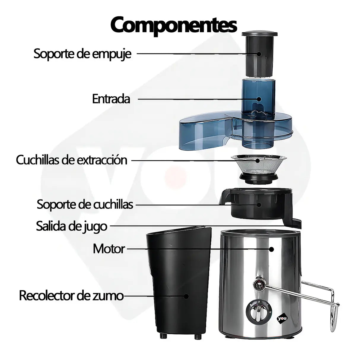 Extractor De Jugo Automático 1000w