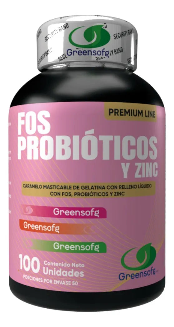 Fos Probióticos Y Zinc De Mayor Absorción Flora Intestinal Fuerte X 3 Unidades