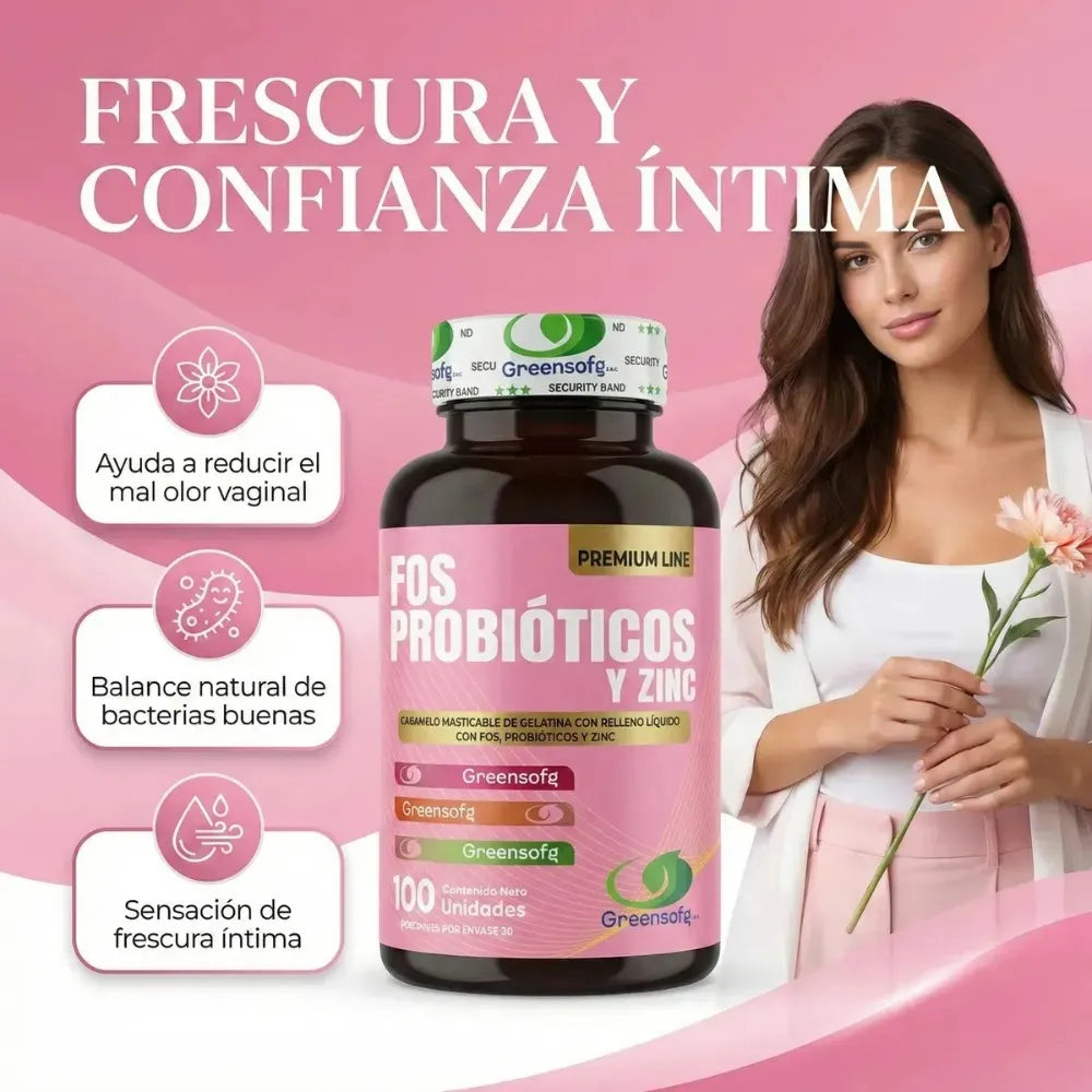 Fos Probióticos Y Zinc De Mayor Absorción Flora Intestinal Fuerte X 3 Unidades