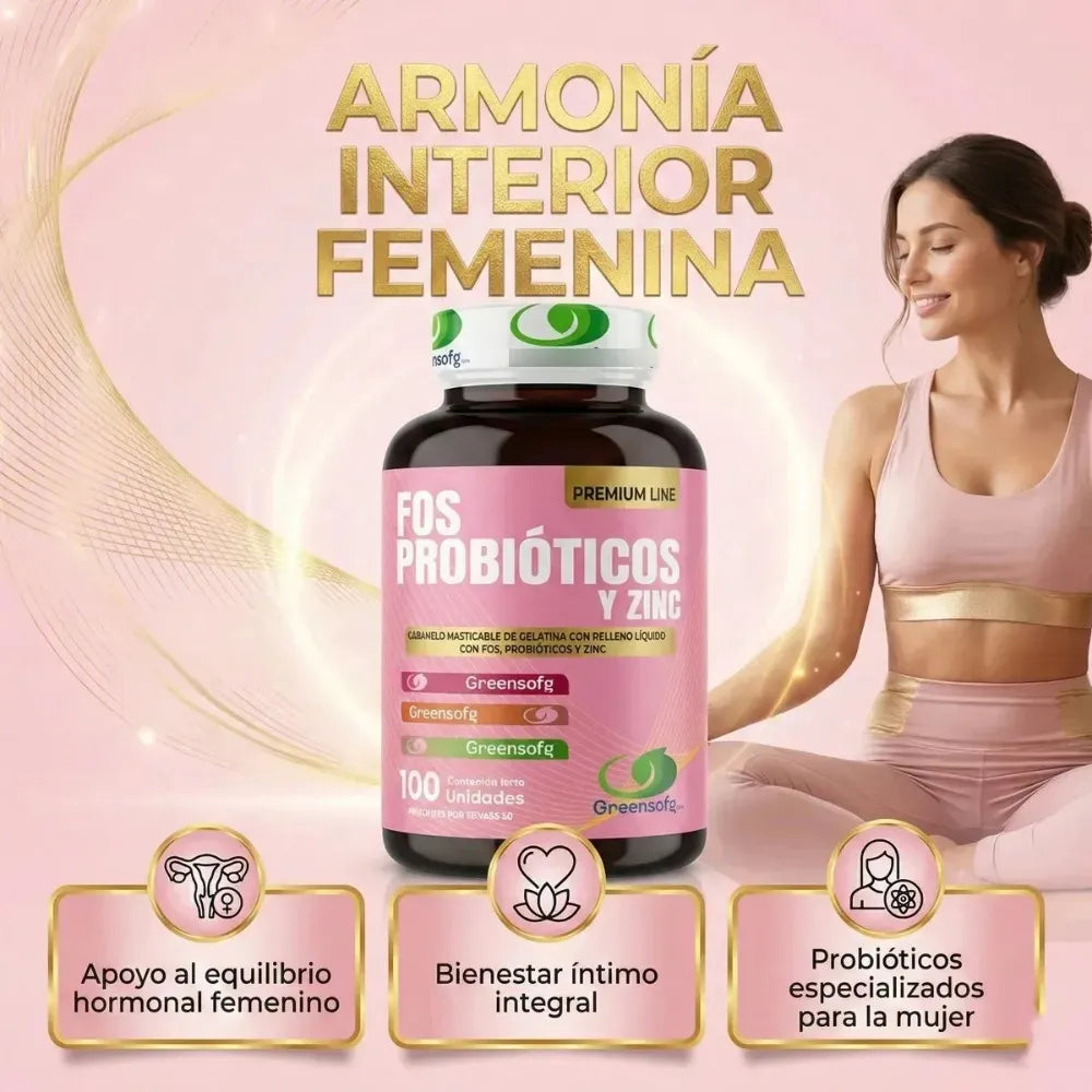 Fos Probióticos Y Zinc De Mayor Absorción Flora Intestinal Fuerte X 3 Unidades